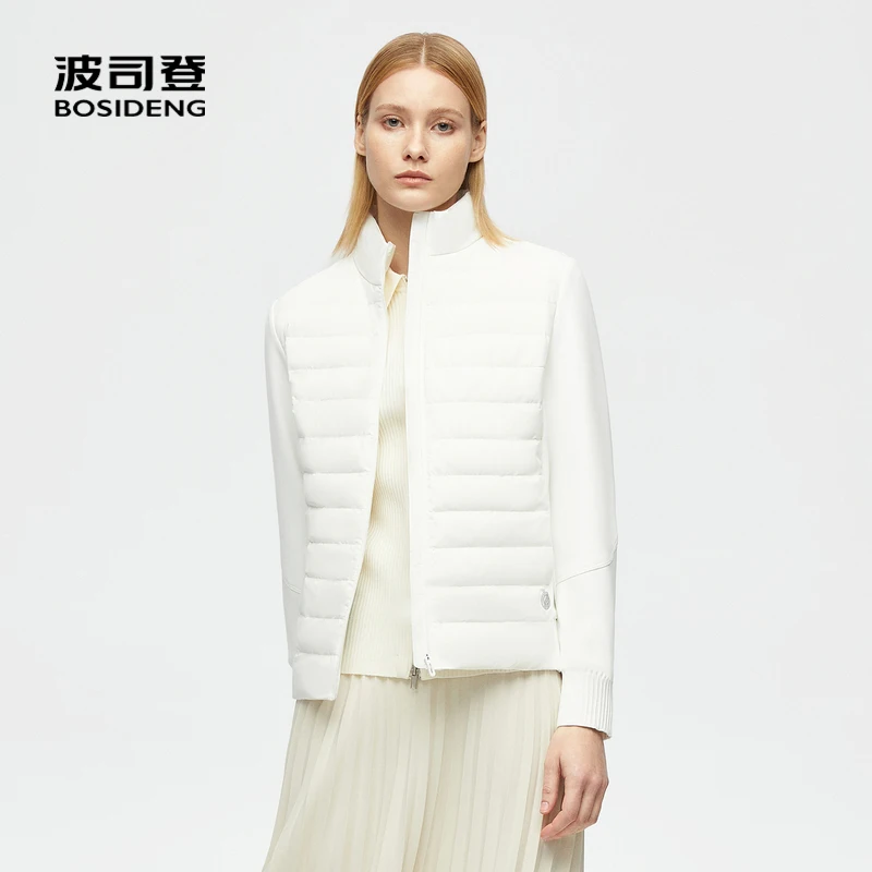 

BOSIDENG women down jacket 90% goose coat athletic jacket ventilation for airflow light rain protetction B20114166