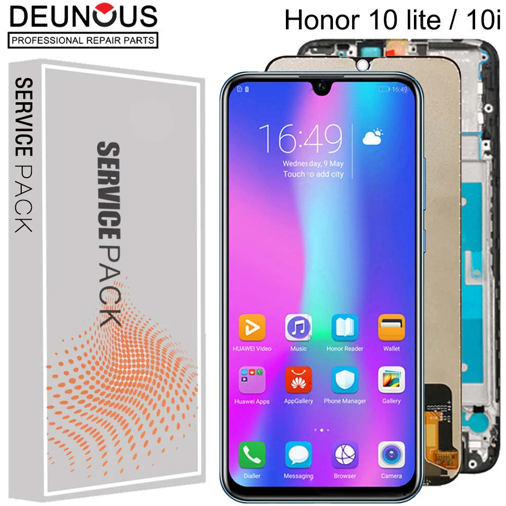Новинка, ЖК-дисплей 6,21 дюйма для Huawei Honor 10 Lite, сенсорный экран, запасные части для Honor 10i, фотогалерея, ЖК-дисплей