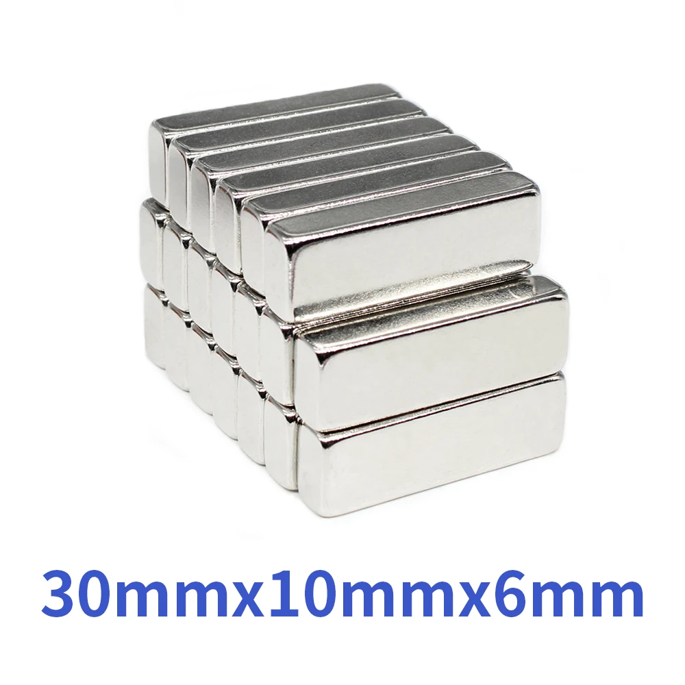 Блок мощных магнитов N35 лист постоянных сильный неодимовый магнит 30x10x6 мм 2/5/10/20/50
