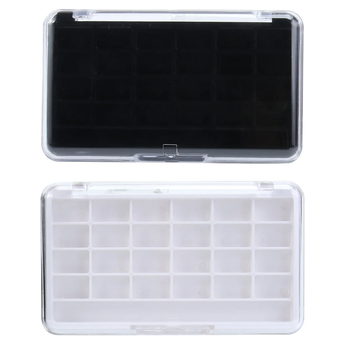 

2 PCS Mini Blush Empty Palette Clear Plastic Sealed Containter Containers Eyeshadow Case Bead