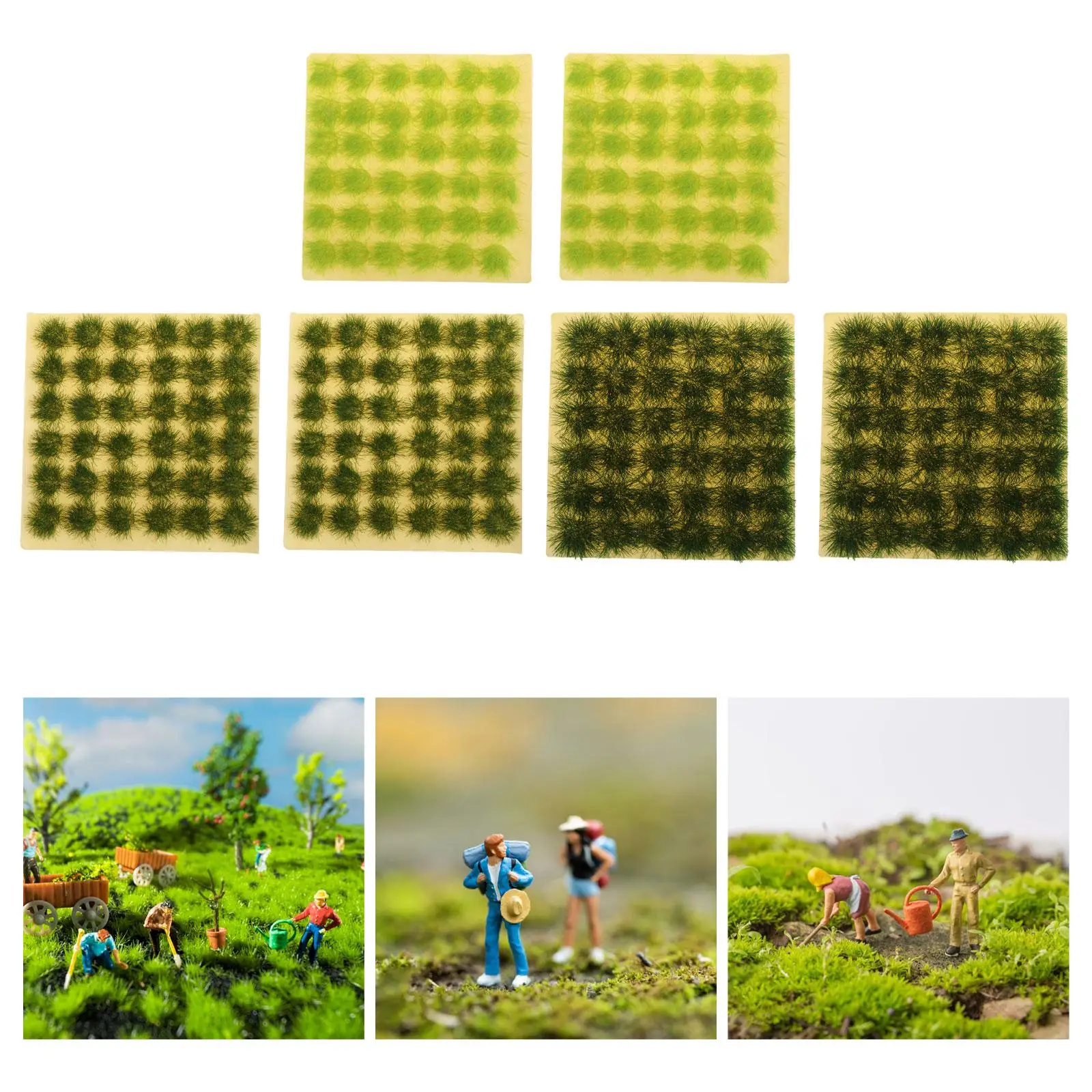 Кластерная трава миниатюрная DIY для железной дороги декоративная архитектурная