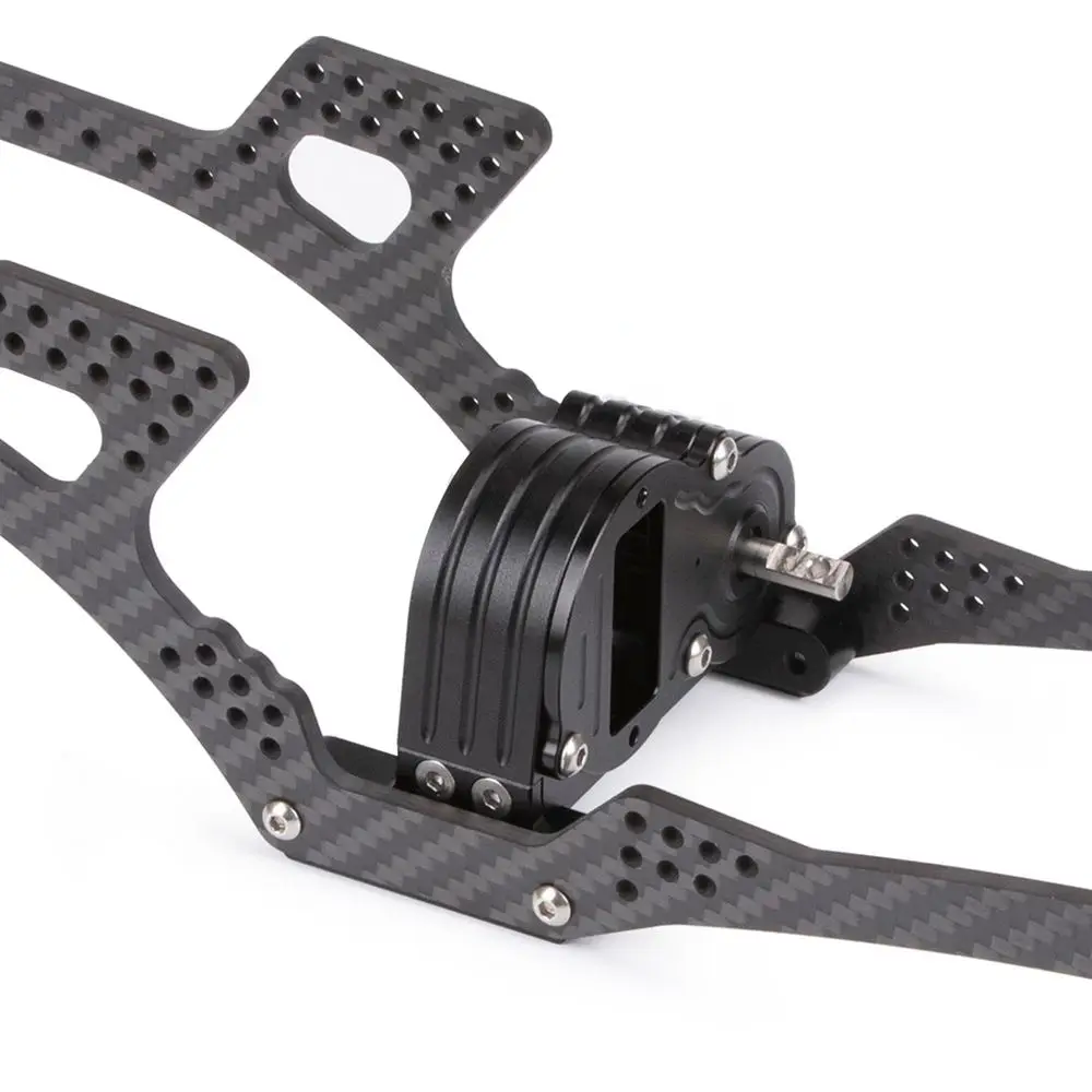 Шасси LCG, низкий центр тяжести, каркас из углеродного волокна, рельсы и коробки передач для 1/10 RC Crawler SCX10 II 90046 90047 RGT86100