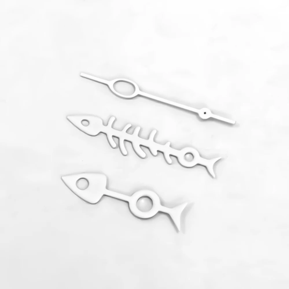 Modified watch needle fish bone hand three hands C3 green luminous suitable for NH35/NH36/4R/7S movement diving watch accessorie