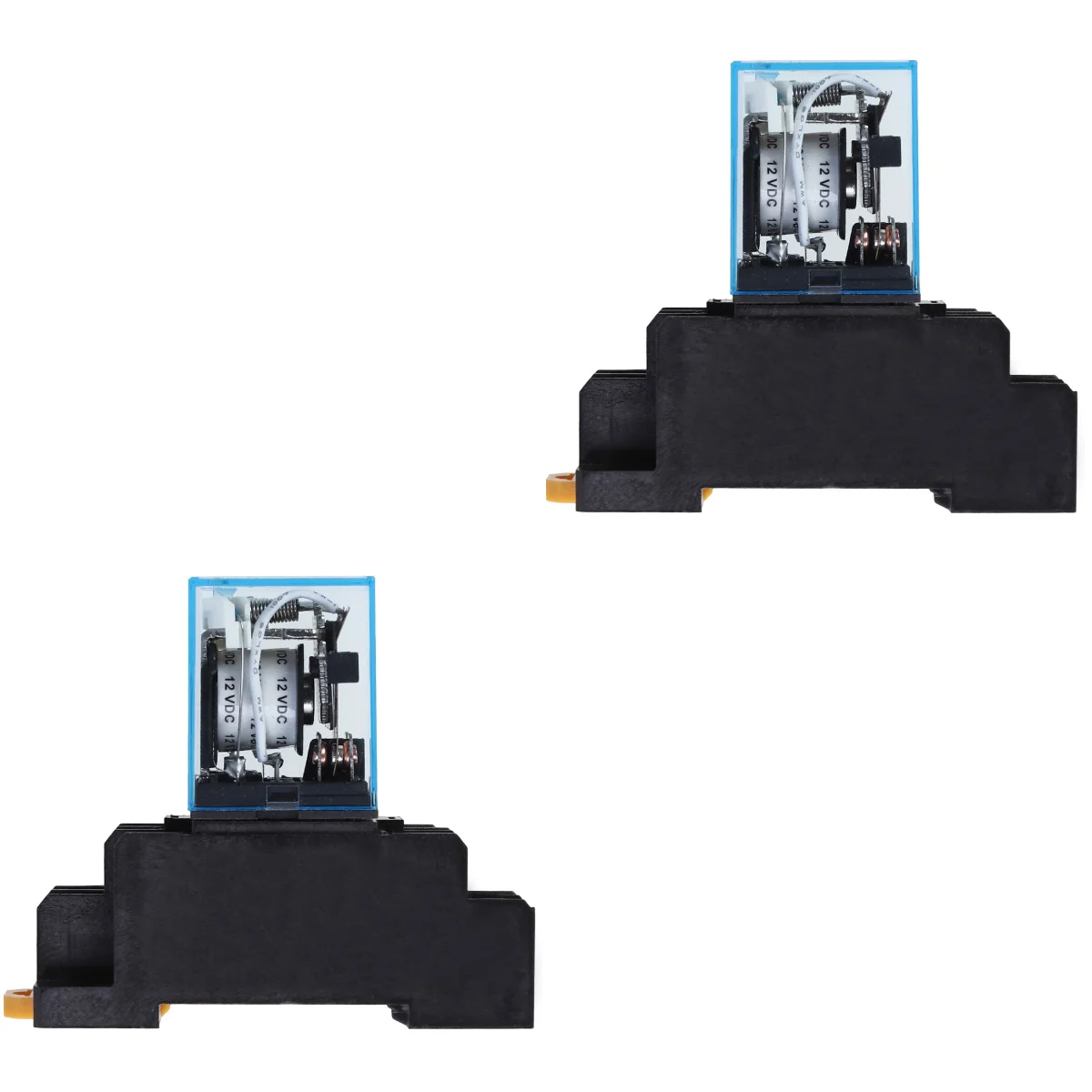 

2pcs DC 12V 8 Pin Small Auxiliary Relay Kit Adjust Automatically With Base For Professional Use