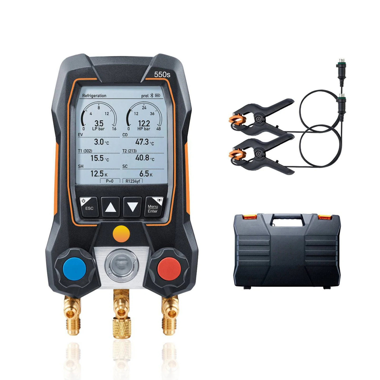 

Testo550s Fluoride Meter Electronic Refrigerant Plus Liquid Refrigerant Meter Car Digital Air Conditioning Pressure Gauge