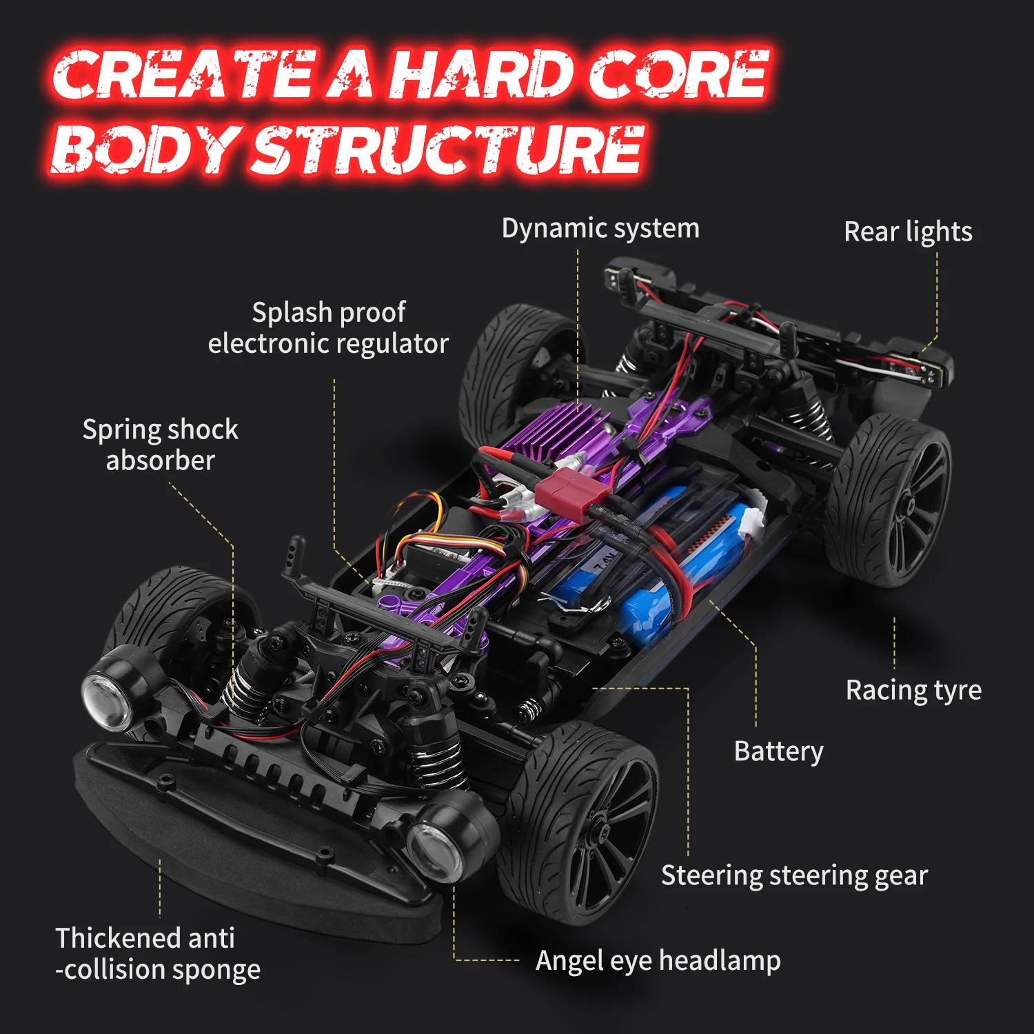 4WD 1:16 RC Drift Car с дистанционным управлением Классическая модель автомобиля в стиле