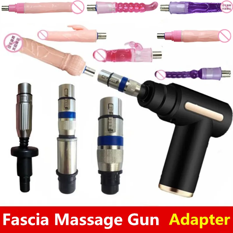 Adaptador de pistola de masaje Fascial para adultos, Juguetes sexuales, accesorios para Vagina, punto G, orgasmo, consolador de pene, masturbador femenino