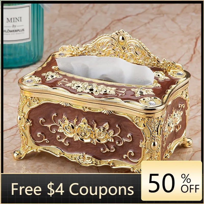 

Paper Drawer Box European Style Household Living Room Simple Tea Table Creative Household Desktop Storage Box Paper Drawer