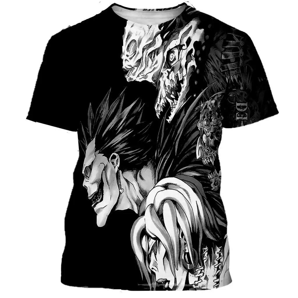Death Note T-Shirts Anime Manga 3D Print Streetwear Men Women Fashion O-Neck Oversized T Shirt Harajuku Kids Tees Tops Clothing