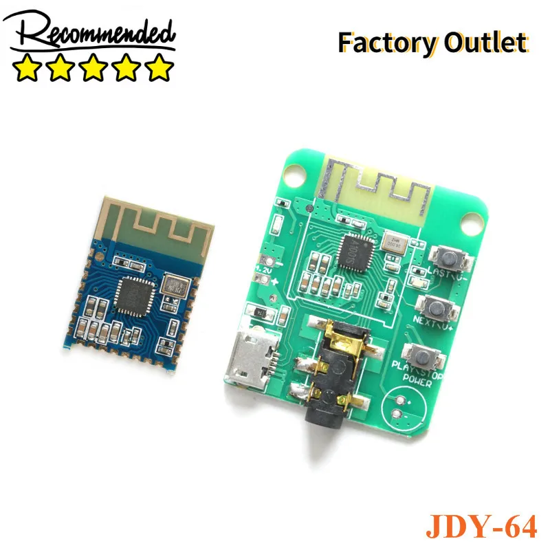 

JDY-64 Stereo Audio Board Module Low Power Lossless Micro Port Power Amplifier Board JDY-64 Bluetooth-compatible Module