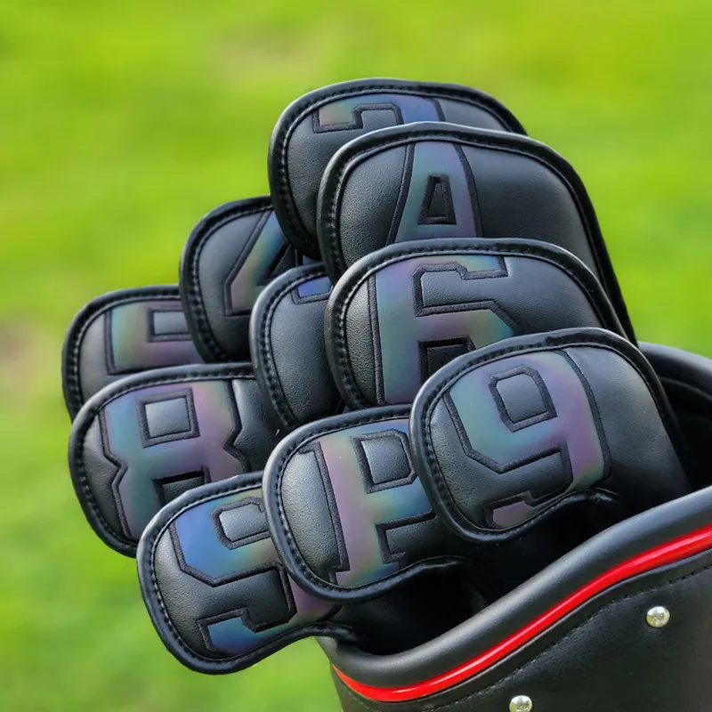 Iron Covers New Magnetic Closure Golf Iron Head Set Iron Cov