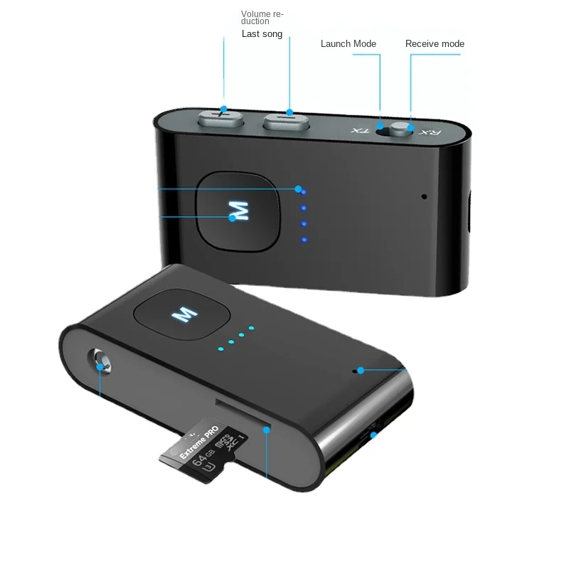 

BR02 2-in-1 Bluetooth Receiver Transmitter for Computer, TV, Headphones, Speakers - Wireless Audio Converter for Car