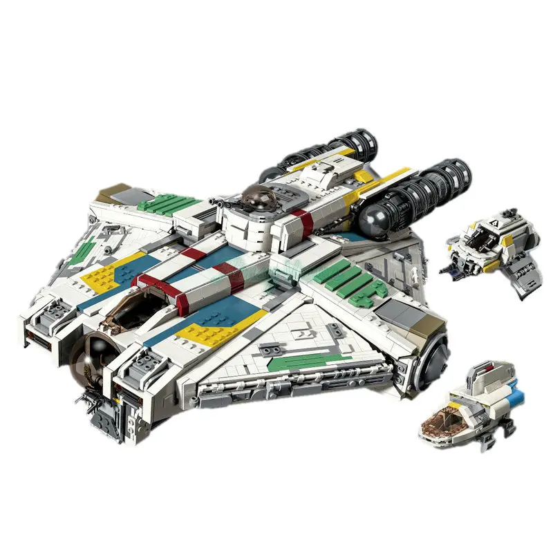 Star Spacecraft K110 MOC Model Building Blocks Ghost VCX-100 Armed Freighter Movie Series Brick Set Toy Christmas Gift For Kids