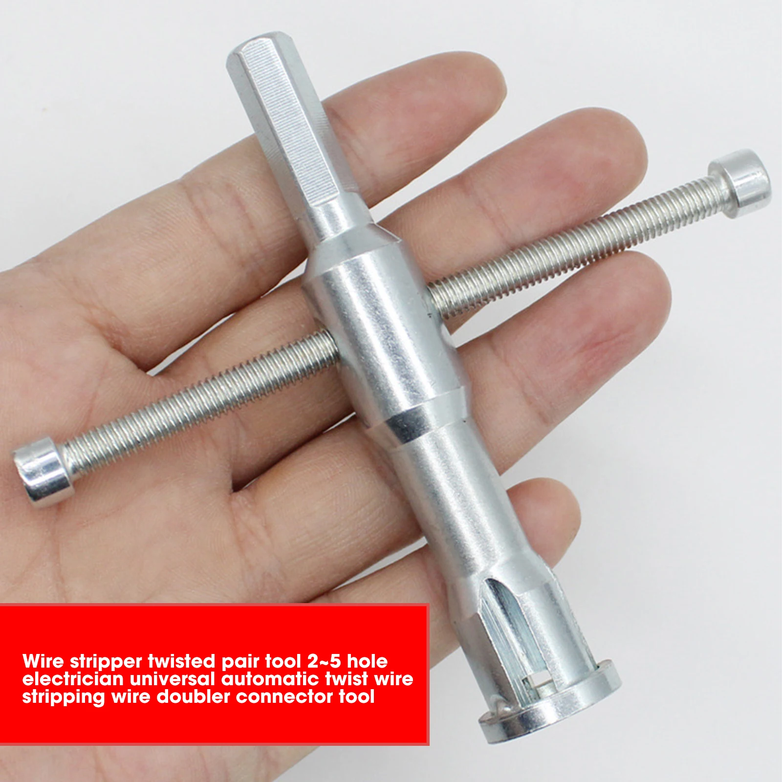 

Wire stripper twisted pair tool 2~5 hole electrician universal automatic twist wire stripping wire doubler connector tool