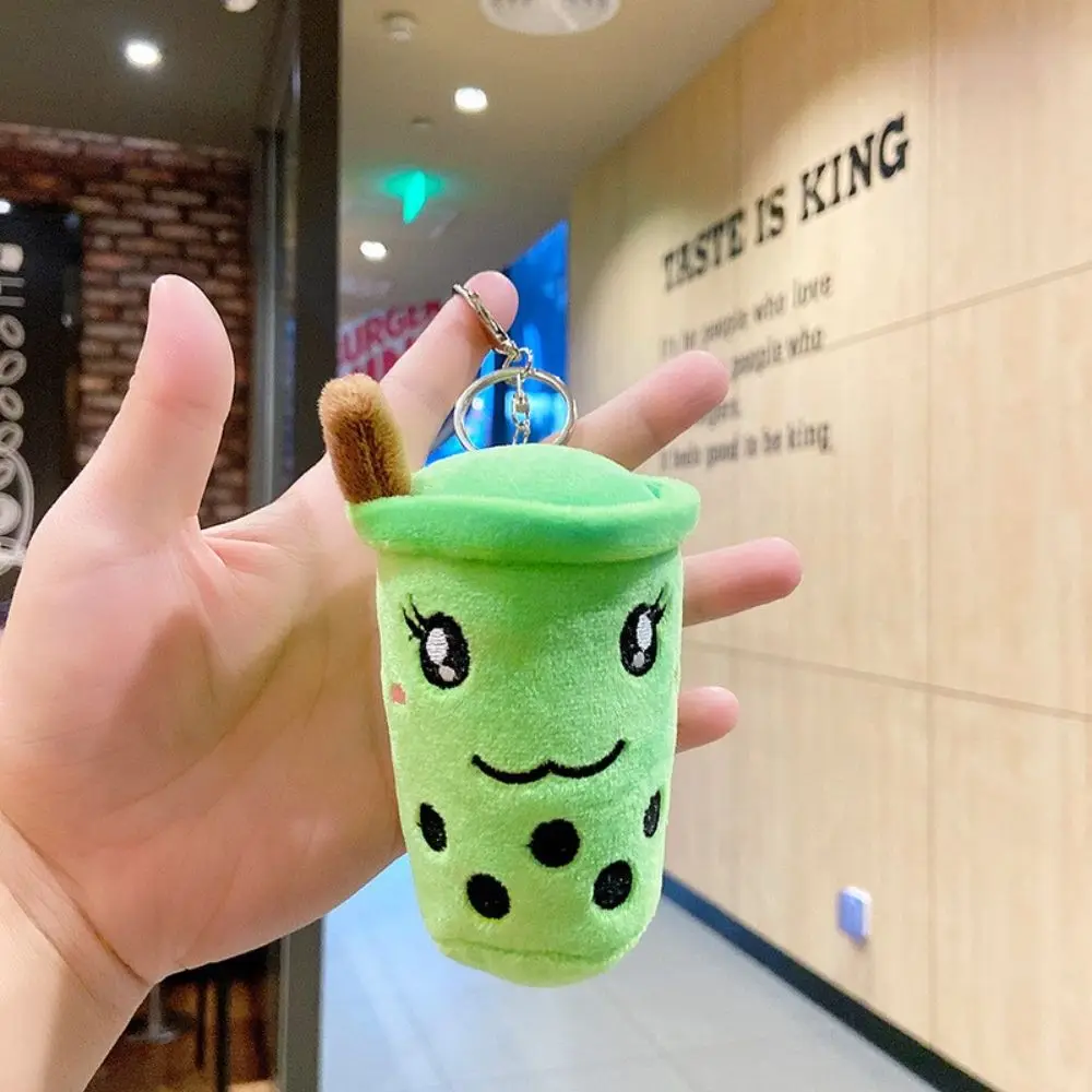 

Cute lifelike Cartoon simulation milk tea cup pendant Exquisite Keychain soft Soothing doll christmase birthday gift