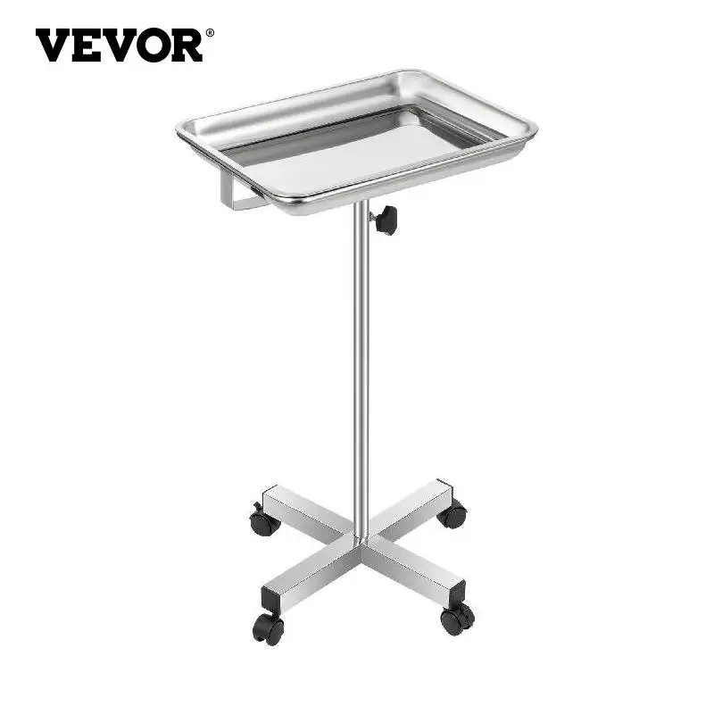 VEVOR Beauty Salon Tool Trolley Organizer Cart With Wheels Stainless Steel for Personal Care Hairdressing Living Room Furniture