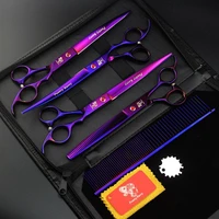 poetry kerry 7 0 8 0 inch professional pet grooming scissors set dog grooming shears hair cutting thinning curved scissors