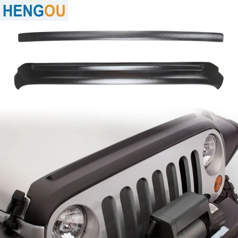 

2pcs Black Front Hood Bug Stone Chip Deflector Guard For 2007 2008 2009 2010 2011 2012 2013 2014 2015 2016 2017