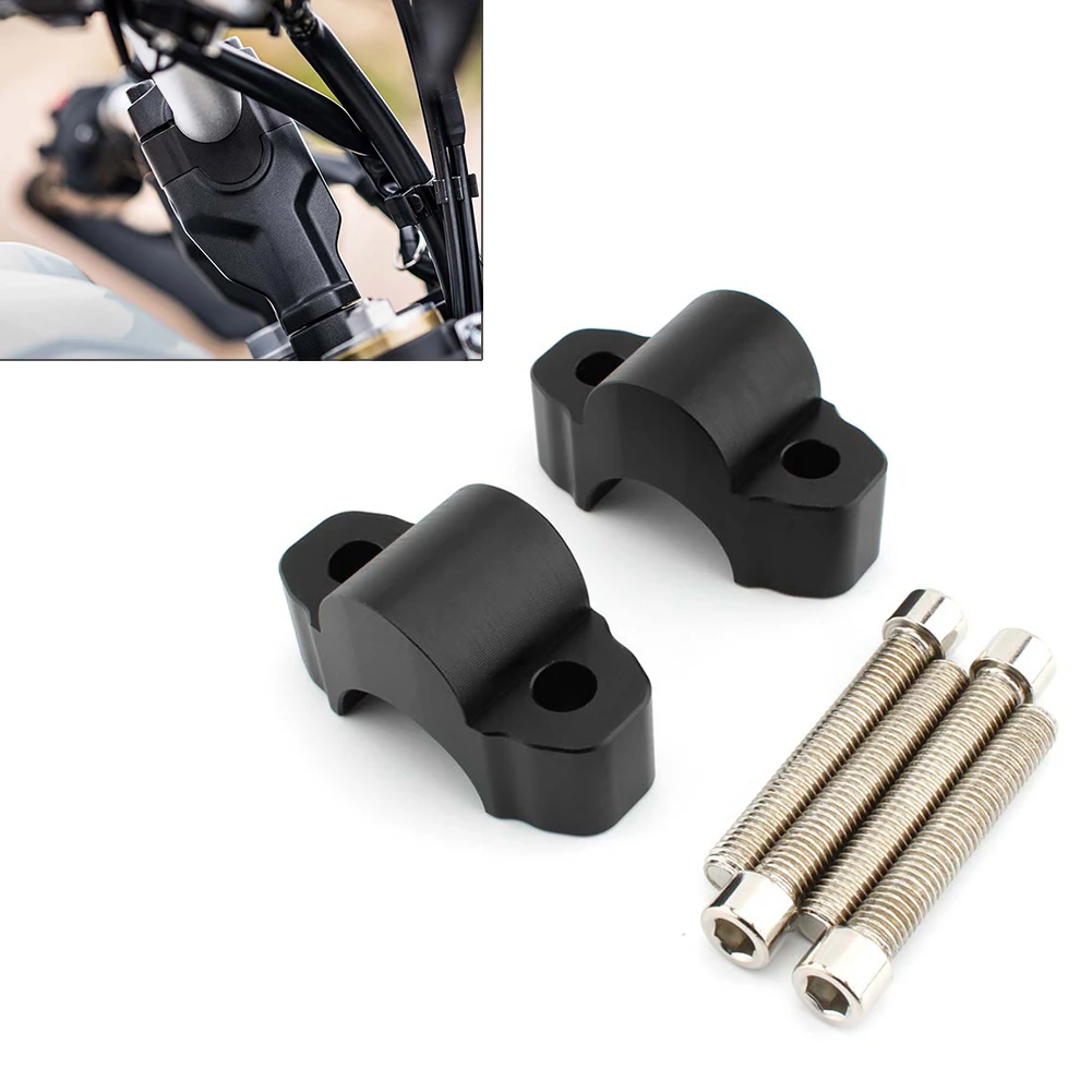 Монтажный зажим для подъема руля мотоцикла с ЧПУ Yamaha Tenere700 xt700z xtz700 1994-2019 черный