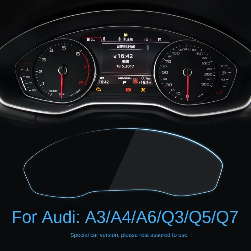 Фото Для Audi A3 A4 A6 Q3 Q5 автомобильная приборная панель ЖК-экран защитная пленка из ТПУ декоративная пленка против царапин №3