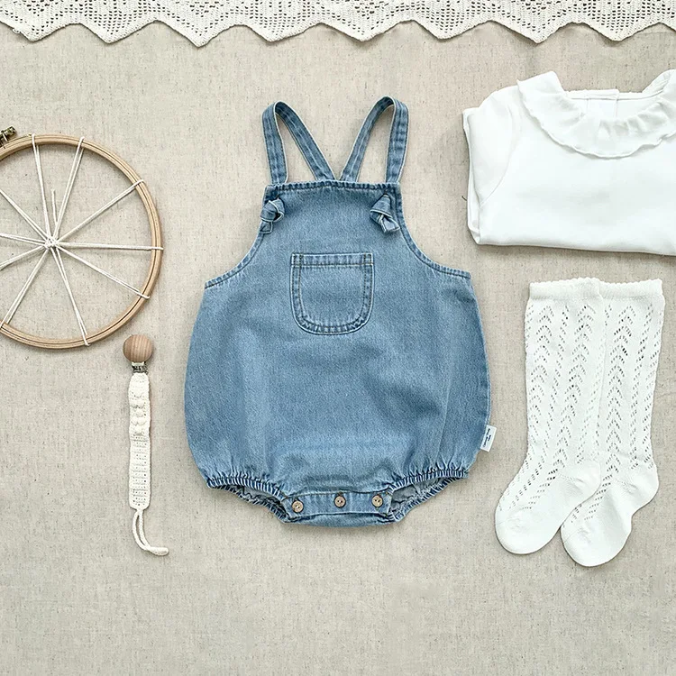 Criscky Kids Baby Jumper Boys Girls Clothes Pants Denim Shorts Jeans Overalls Toddler Infant Jumpsuits Clothing Trousers