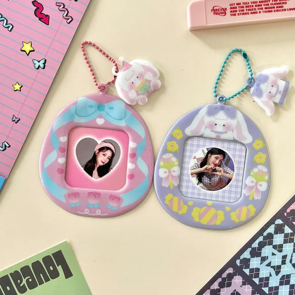 

Kawaii Rabbit Kpop Photocards Holder Card Protector Idol Photo Sleeves Cover School Stationery