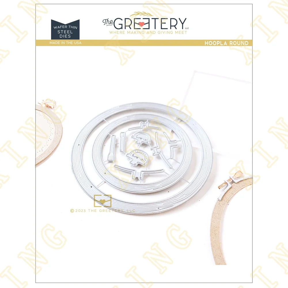 

2023 New Dies Scrapbooking Metal Hoopla Round Cutting Dies Craft Embossing Make Paper Greeting Card Making Template DIY Handmade