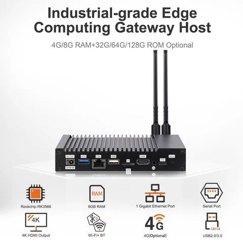 LPDDR4 Rockchip RK3566 SBC компьютер 1000M Ethernet двойной WiFi + BT Запуск Android Ubuntu встроенный компьютер AI Edge