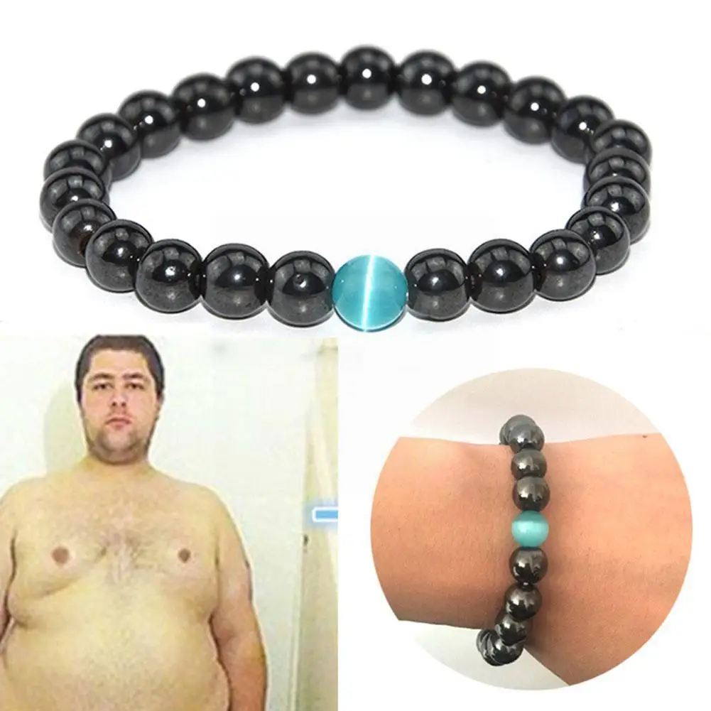 

1 Pcs 10mm New Weight Loss Anti-swelling Black Gallstone Anklet Bracelet Fashion Slimming Relieves Jewelry Pain Arth M2q6