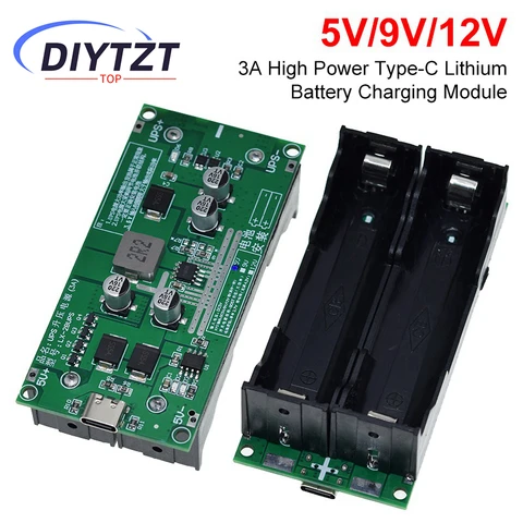 DIYTZT  Type-C 15Вт 3A Зарядное устройство для аккумуляторов 18650