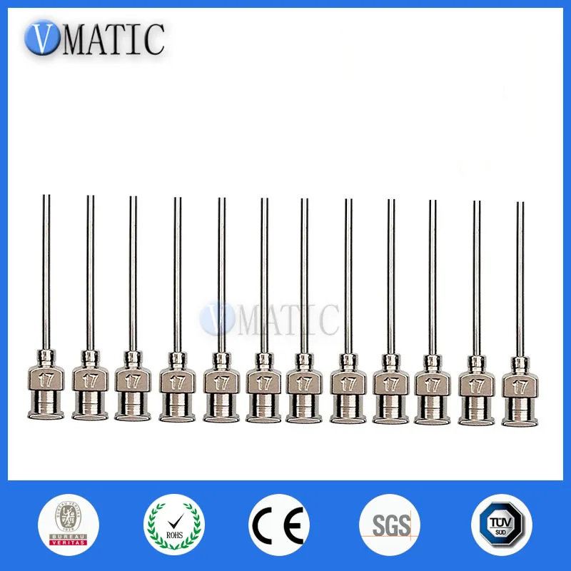

High Quality 12 Pcs 1 Inch Length 17G Blunt Stainless Steel Glue Adhesive Liquid Dispensing Syringe Needle Tips