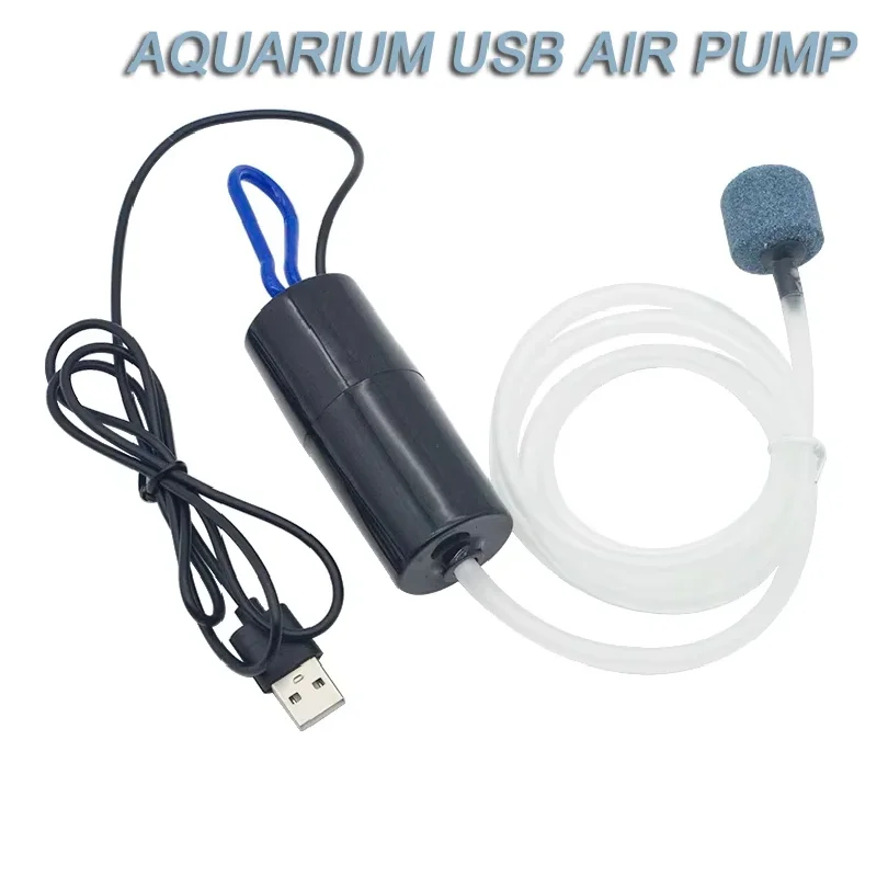 Фото USB-компрессор для аквариума, бесшумный портативный мини-аэратор для аквариума, кислородный насос, аксессуары для аквариума, 5В №1