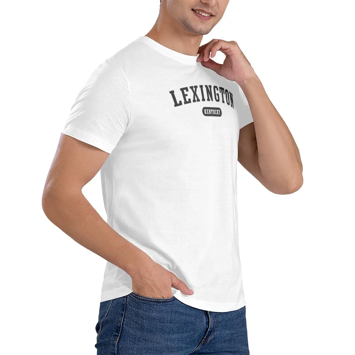 Мужская футболка Funny Lexington KY. Топы с принтом свободные и облегающие женские