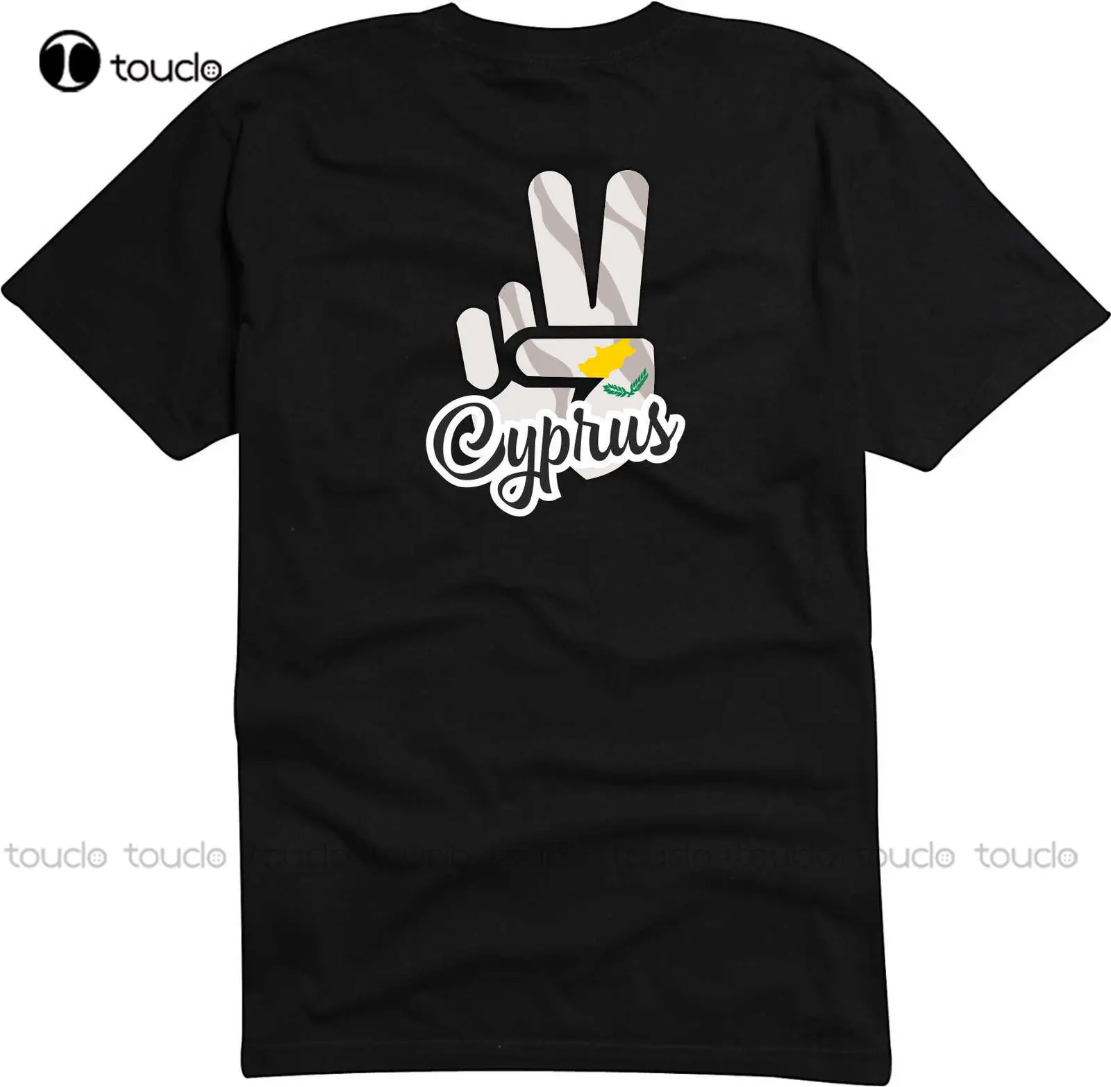 

Мужская модная летняя футболка в стиле хип-поп, летняя футболка для мужчин, мужские топы Jdm / Die Cut-Flag-Кипр-Victory, футболки