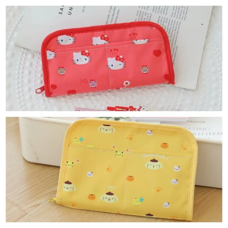 

Hello Kitty Kawaii Sanrios My Meldoy Kuromi Girl Heart Stationery Storage Bag Pencil Case Wallet Case Clutch Bag Loose Money Bag