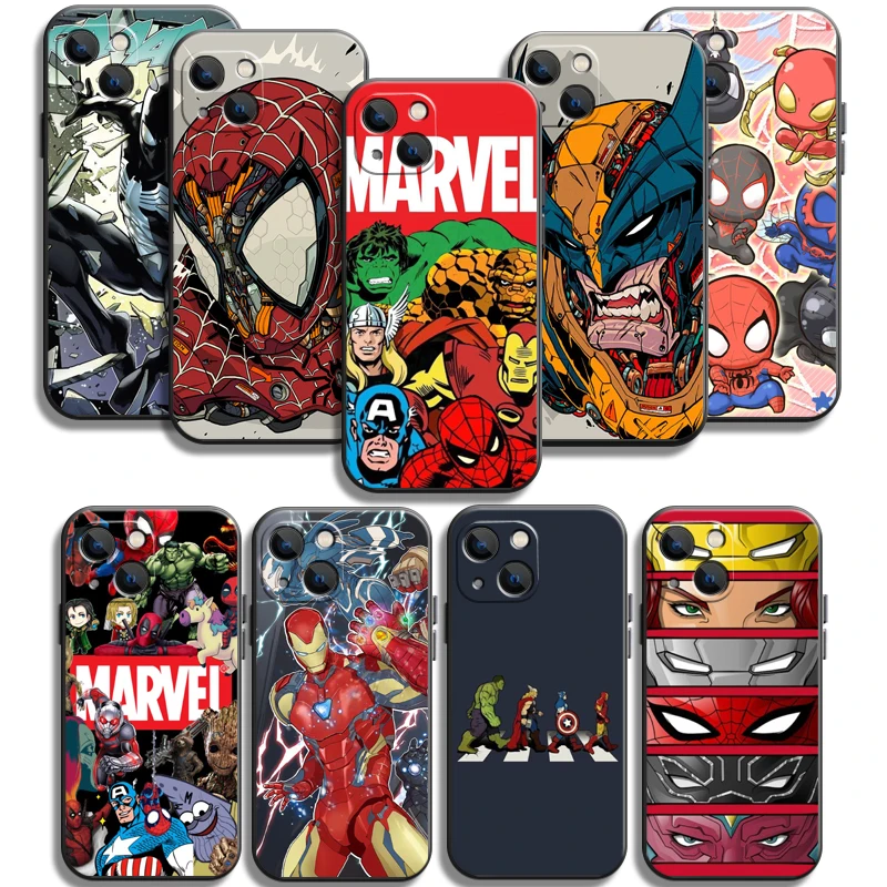 

Marvel Cartoon Phone Cases For iPhone 11 11 Pro 11 Pro Max 12 12 Pro 12 Pro Max 12 Mini 13 Pro 13 Pro Max Carcasa Back Cover