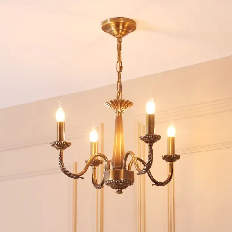 Глубокая антикварная медная американская лампа для спальни свет в древнем стиле