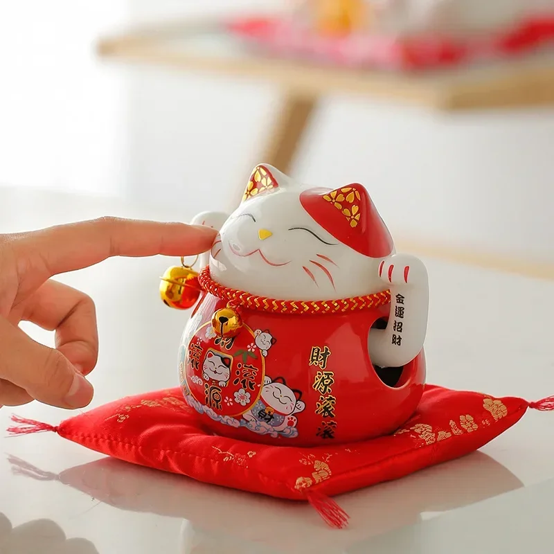 4 5 дюйма Lucky Cat орнамент большой электрический шейкер кассовый аппарат домашний