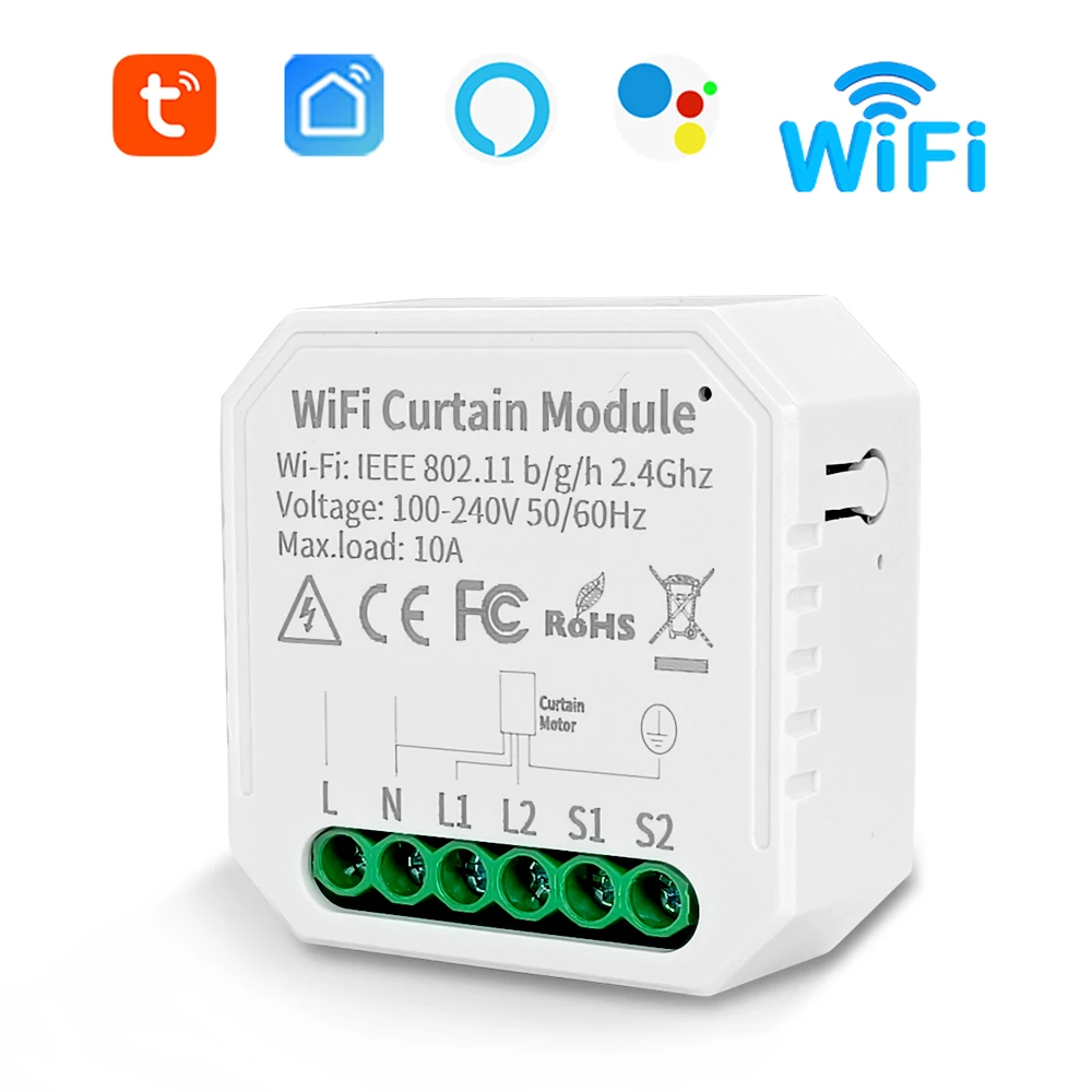 Интеллектуальный модуль для занавесок Tu-ya с Wi-Fi, дистанционное  управление с мобильного телефона, приложение для управления, совместим с  Alexa и Google, для голосового управления | AliExpress