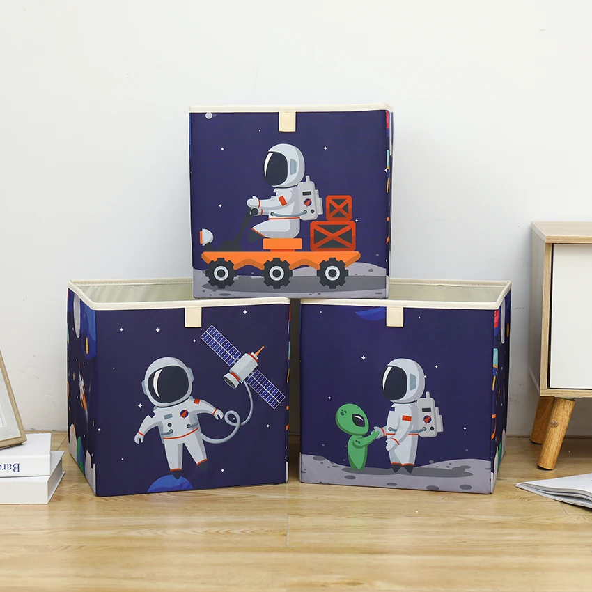

Складная коробка для хранения для детского сада, Вселенная тема, искусственный шкаф, ящик, корзина для одежды, органайзер для детских игрушек