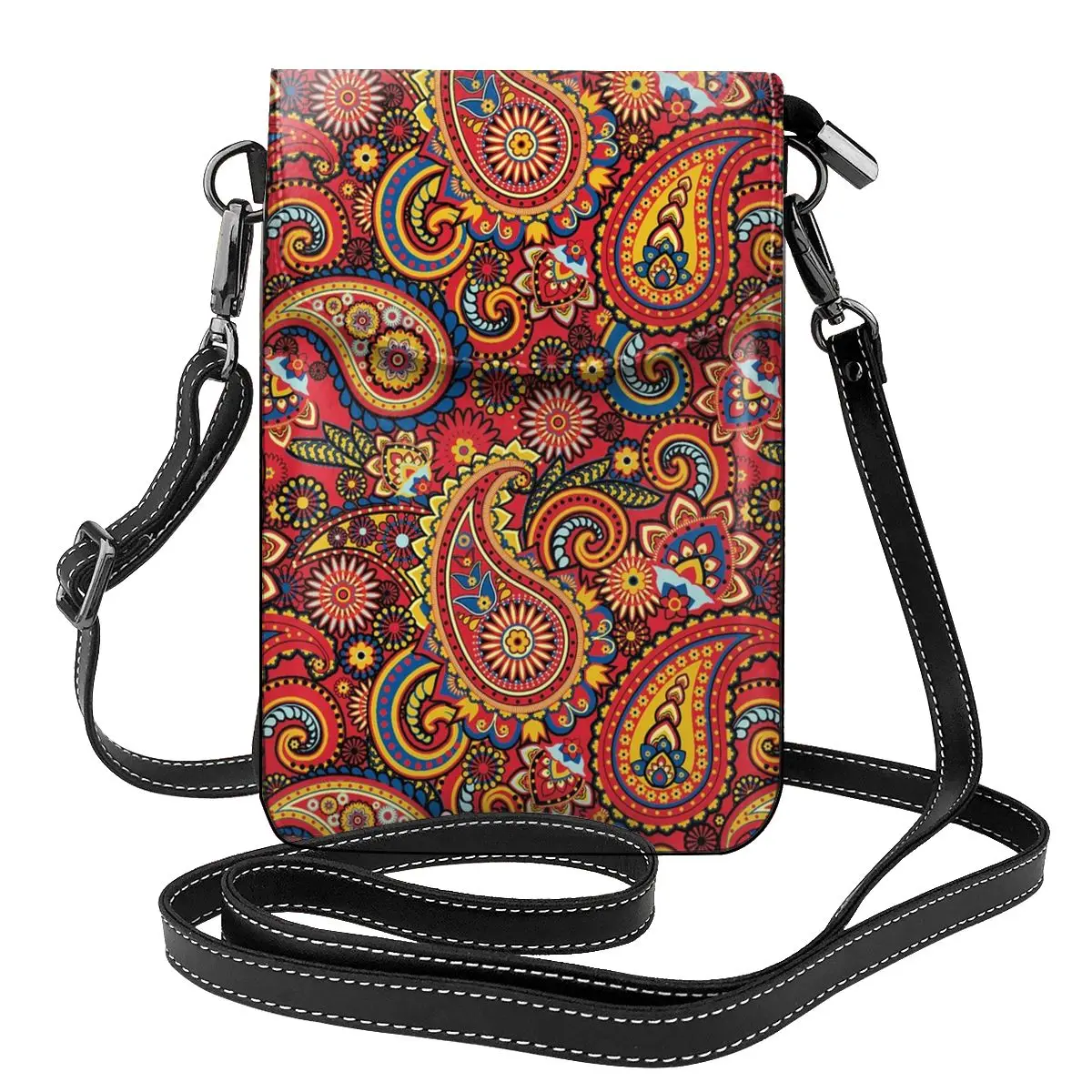 

Classic Mod Paisley Shoulder Bag Retro Fashion Aesthetic Women Bags Leather Streetwear Female Purse