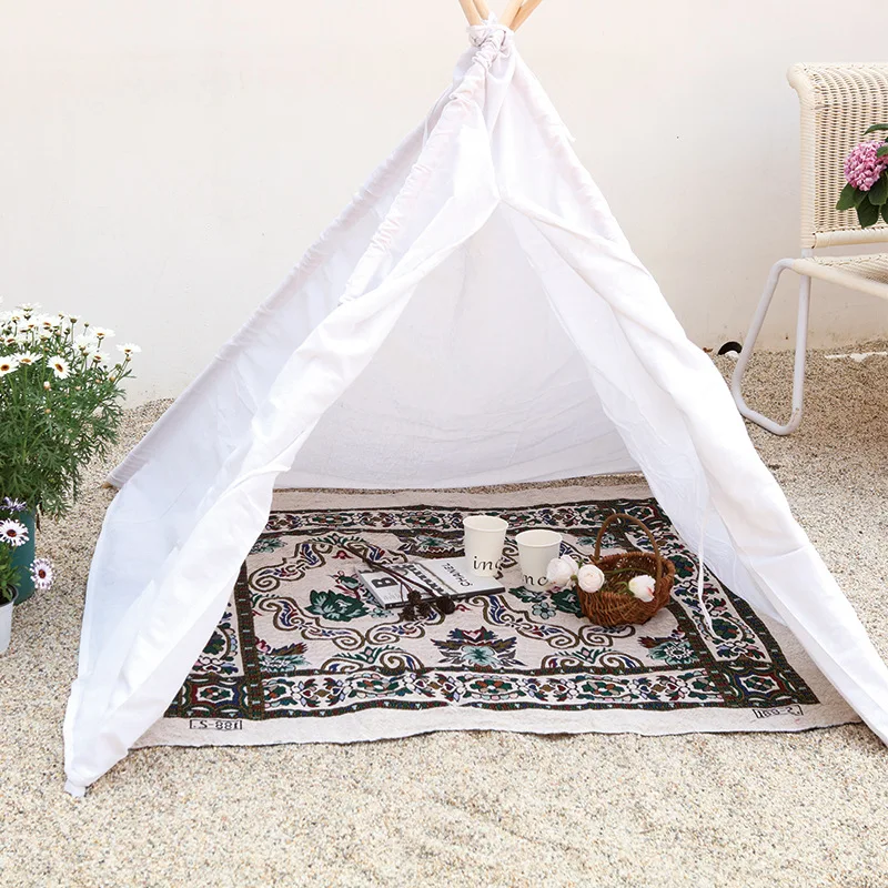 

Picnic Blanket Sofa Outdoor Sucre Camping Blanket Bohemia Outdoor Cushion Function Office Nap Air Conditioner Vintage Quilt