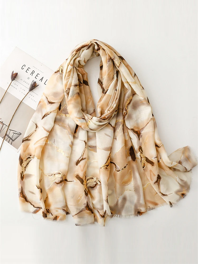 Элегантный женский шелковый шарф на лето Пляжная шаль милый богемный хиджаб с