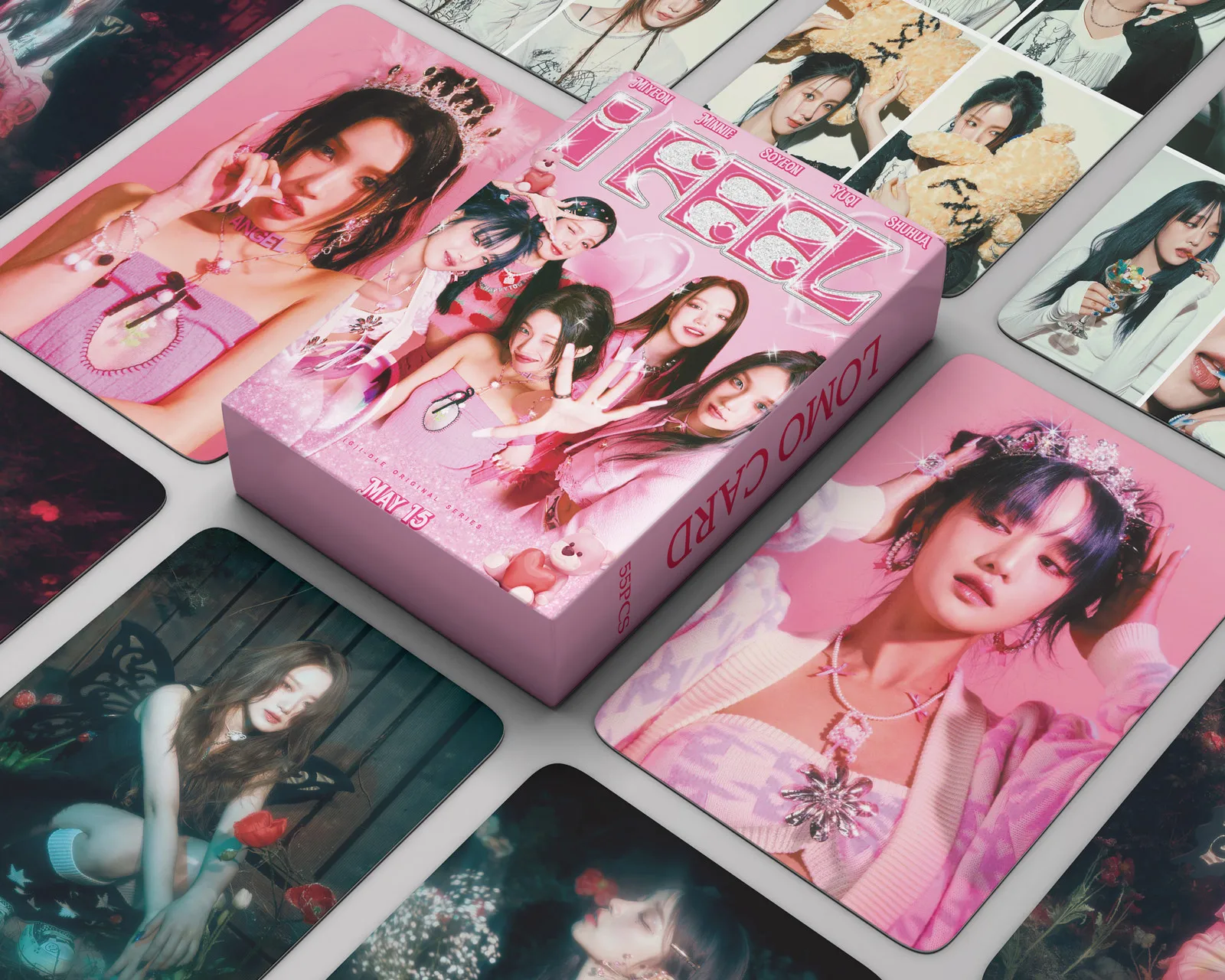 

55Pcs/Set Kpop Hot Idol (G)I-DLE New Album I FEEL High Quality Lomo Cards Decoration Collection Postcard Cute Minnie Yeh Shuhua