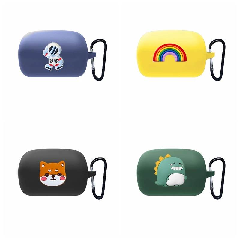 

Силиконовый чехол для наушников Sony LinkBuds WFL900 с мультяшным динозавром/собакой