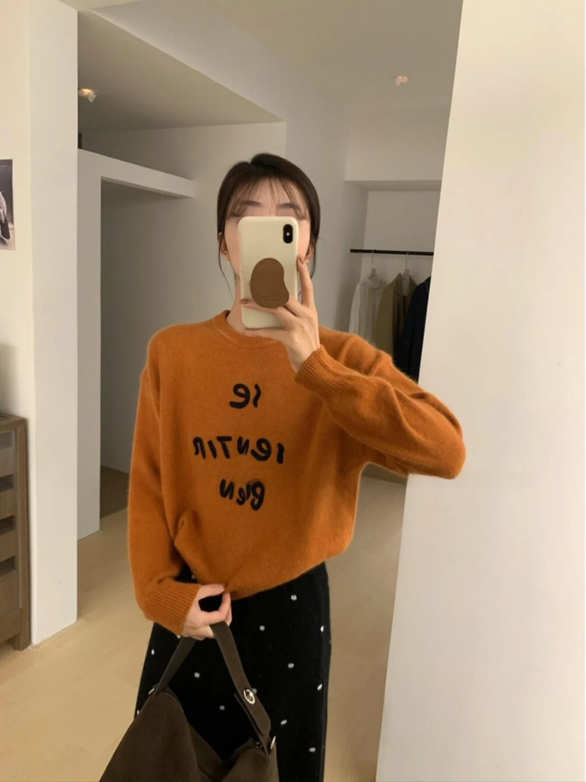 Тринадцать линий Женская одежда Дизайн Sense Свободный утягивающий теплый свитер с