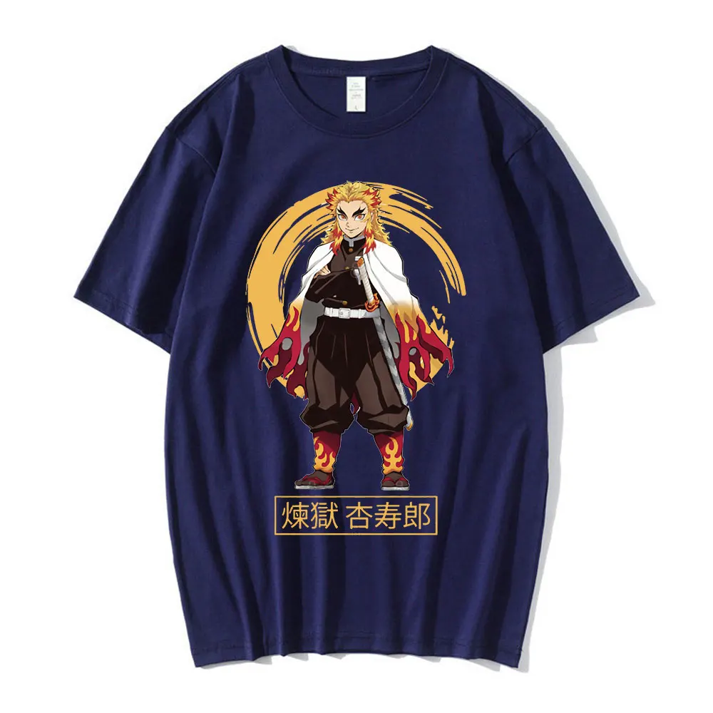

Demon Slayer Rengoku Kyoujurou T-shirts Japanese Anime Short Sleeve T Shirt Harajuku Summer Tee Shirt Plus Size Tops Streetwear