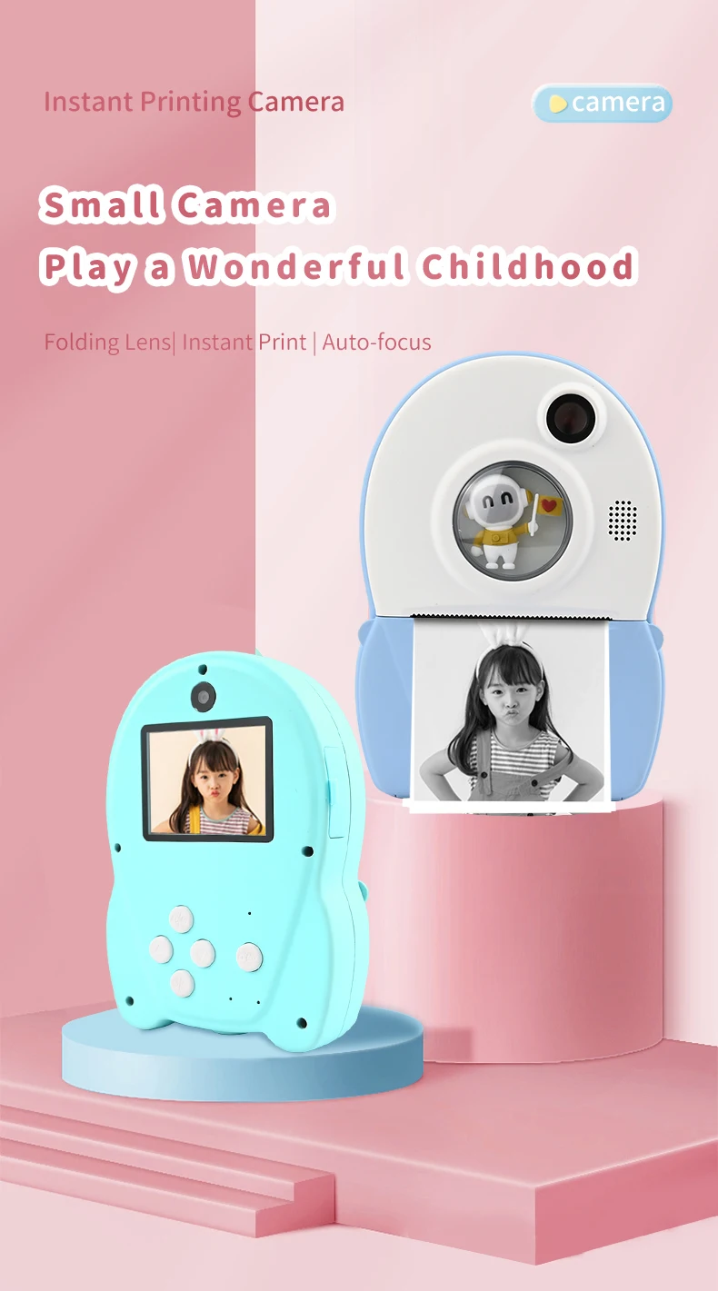 

10 шт./партия, детская камера для мгновенной печати, с термопринтером