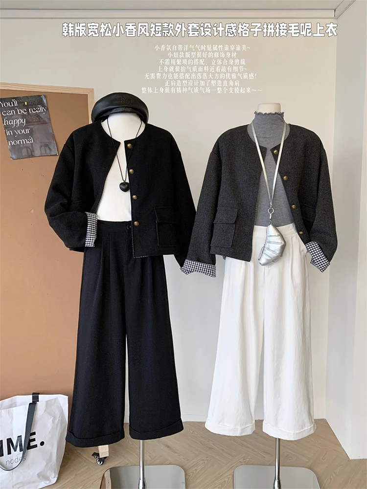 Зимнее женское шерстяное пальто Old Money винтажная куртка Mori для девочек плотное