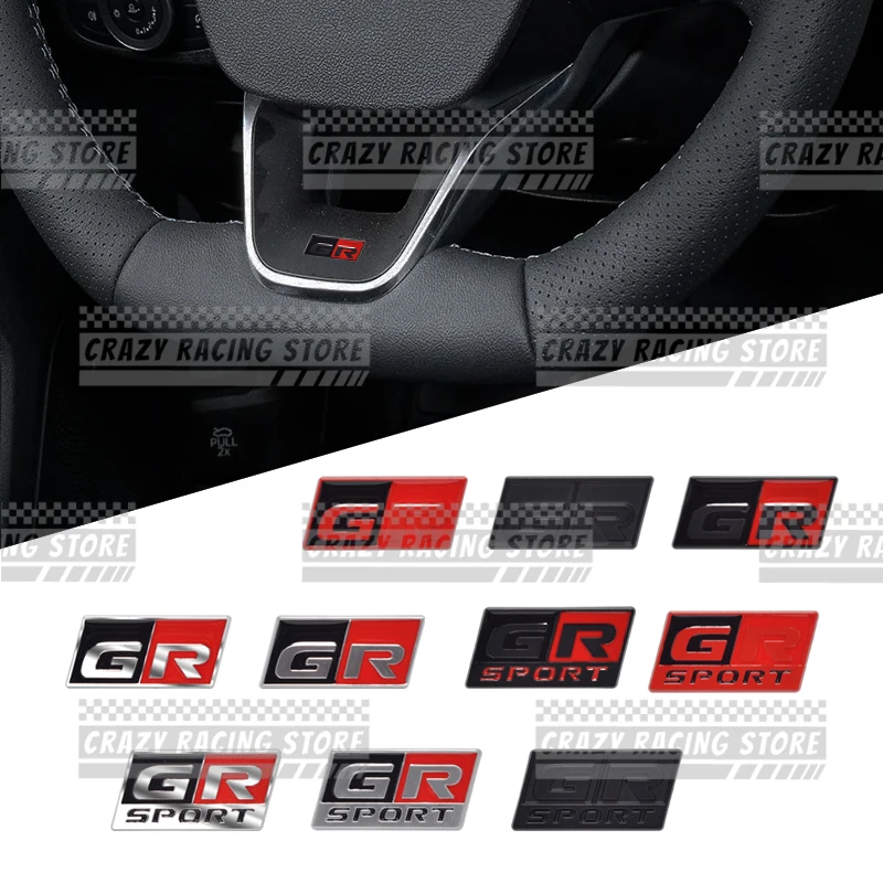 Автомобильный Стайлинг 3D металлическая Спортивная эмблема GR центральная